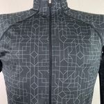 Nike Women’s Pro Dri-Fit Half Zip Black & Lime Green Geometric Pullover XS Photo 3