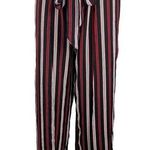Ambiance Apparel Black Red Striped Wide Leg High Waist Palazzo Pants Trousers M Photo 0