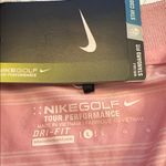Nike Dry Fit Tour Performance Polo Pink White Golf Shirt Size Large Photo 4