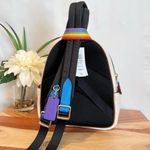 Coach NWT  Mini Court Backpack With Rainbow Photo 3