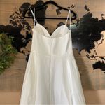 Lulus NWOT Flawless Radiance White Satin Floral Embroidered Maxi Dress Photo 10