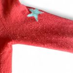 Cynthia Rowley  Cashmere Coral Star Crew Neck Sweater Small Photo 6