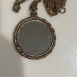 None Vintage Doublesided Monogrammed mirror necklace, Estate Jewelry 11.5”L Photo 5