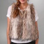 Rebecca Taylor  Faux Fur Glam Vest Silk Lined Size S Photo 0
