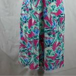 Campanella Tropical Pink Blue Floral Dress Size S Photo 3