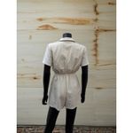 Princess Polly  Linen Blend Belted Romper‎ Beige Short Sleeve US 6 Photo 3