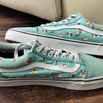Vans  Authentic Shoes Cool Cats Beach Balls Aqua Blue Green Lace Up M 8.5 W 10 Photo 0