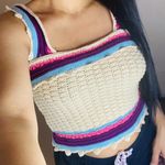 Marc New York Andrew Knit Crochet Tank Top Sweater Cropped SMALL Photo 0