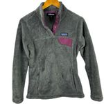 Patagonia Re-Tool Snap-T Pullover Polartec Fleece Gray Magenta Women's XSmall Photo 1