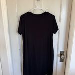 Pact black organic cotton shirt dress size medium Photo 3