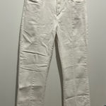 Just Black Denim Straight White Jeans with Slit Photo 0