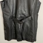 Vintage Paris Sport Club Leather Vest Dress Women Black Size Medium 90s Medium Photo 6