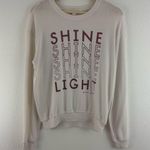 Spiritual Gangster  White Shine Light Crew Neck Savasana Long Sleeve Pullover Top Photo 3