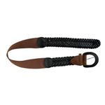 Women's unbranded brown braided stretch leather belt with leather buckle Photo 10