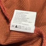 Just Quella  Ribbed Long Sleeve Ruched Button Up Collared Rust Mini Dress 4 / 6 Photo 10