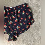 Sunday Best Aritzia Strawberry Shorts in Navy Blue and Red Floral Size Medium Photo 3