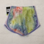 Nike  Dri Fit Rainbow Tie Dye Lavender Athletic Running Jogging Shorts Womens XS Photo 7