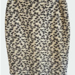 Ann Taylor Furry Pencil Skirt Animal Print Size 10 Petite Business Office Siren Photo 0