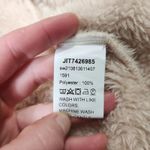 SheIn Women's Cream Sherpa Teddy Jacket Coat Size Medium Casual Cozy Photo 3