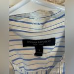 Banana Republic  Y2K Women’s Cotton Striped Button-Down Riley Shirt Size‎ 2 Photo 3
