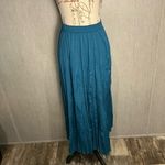 Soft Surroundings  Teal Maxi Skirt Size PM Photo 9