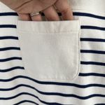 Madewell Size XS Sweatshirt Resourced Cotton Mockneck Pocket Nautical Stripe Photo 3