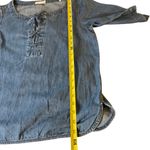 Rag and Bone  Denim Tunic Top Lace-Up Front 100% Cotton Relaxed festival Y2K XS Photo 5
