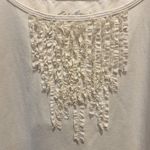 Eddie Bauer Women's Ruffle Cami Ivory Size Large Cotton Silk Minimalist Photo 1