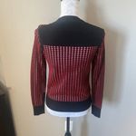 Jonathan Simkhai Sweater Red Black Eyelet Women's Designer Medium Photo 6