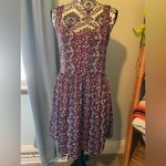 Bebop  Dress Floral A-Line Empire Waist Sleeveless w/ Pockets Above Knee Mini L Photo 4