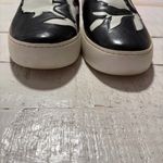 Frye Lena Floral Slip On Sneakers size 9.5 Black Leather Loafers Casual Shoes Photo 2