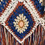 NWT Rebellion Again Granny Square Crochet Fringe Tank Top S Boho Festival Hippie Multiple Photo 2