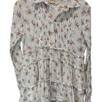 Denim‎ & Supply Ralph Lauren Floral Ruffle Trimmed Long Sleeve Top XS White Photo 0