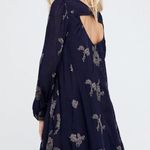Free People  Black Floral Embroidered Austin Mini Dress Sz S Photo 9