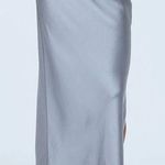 Madewell NWT  Satin Maxi Slip Skirt Dusk Grey Photo 0