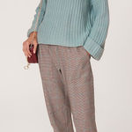 525 America  Blue Wide Sleeve Chunky Knit Turtleneck Sweater Size Large Photo 0