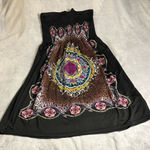 Magic  Black and Pink Halter Dress with Vibrant Pattern Photo 0