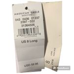 American Eagle NWT Woman’s Mom Jean Size 8L 29W in Black Blaze High Rise Photo 3