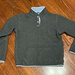 Marine layer  Quilted Reversible Gray Blue 1/4 Crewneck Photo 0