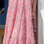 Madison Mathews Folly Midi Maxi Dress Sz. S Pink Photo 0