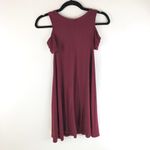 American Eagle Soft & Sexy Mini Dress A Line Cold Shoulder Burgundy XS Photo 1