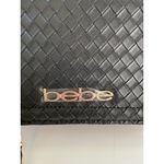 Bebe Black Woven Crossbody | Chain Strap | Evening Purse | New Photo 1