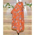 Altar'd State Cute Boho Fall Orange Long Balloon Sleeve Tunic Top Size M Floral Photo 4