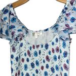 Love Shack Fancy  Size XS Deep Cotton Candy Blue Liberty Print Smocked Kodie Dress Photo 11