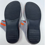 Unknown Brand Gray Orange Causal Wedge‎ Open Toe Sandals Size 8 Photo 5