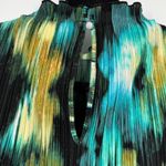 Future Collective Women's Watercolor Plisse Midi Dress Green Size XXS Photo 4