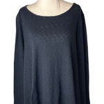 Puella Anthropologie Sweater Medium Black Knit Long Sleeve Asymmetric Outdoor Black Photo 0