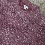 J.Crew Honeycomb Knit Crewneck Wool Blend Sweater XL Heathered Maroon Knit Photo 5