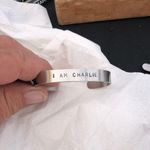 Stainless Steel Hand Stamped Bracelet “I AM CHARLIE” Charlie Kirk MAGA Christian Silver Photo 0