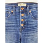 Madewell * 10" High-Rise Skinny Crop Jeans Womens Size 25 Button Fly Raw Hem Photo 2
